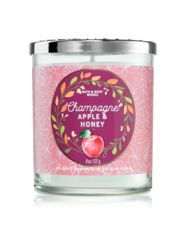 Bath & Body Works Champagne Apple & Honey ароматна свещ 227 гр.