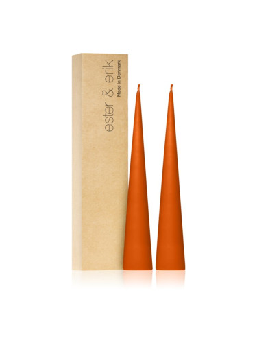 ester & erik cone candles mild orange (no. 16) свещ 2x25 см