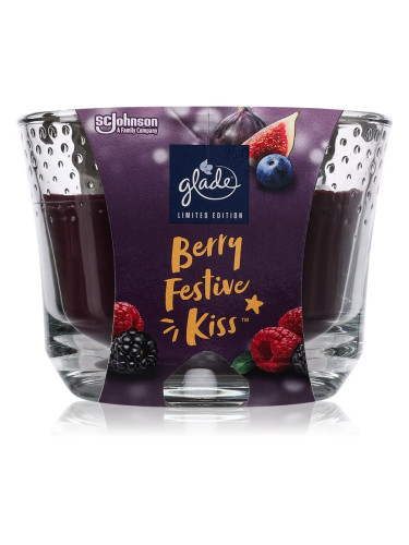 GLADE Berry Festive Kiss ароматна свещ 204 гр.