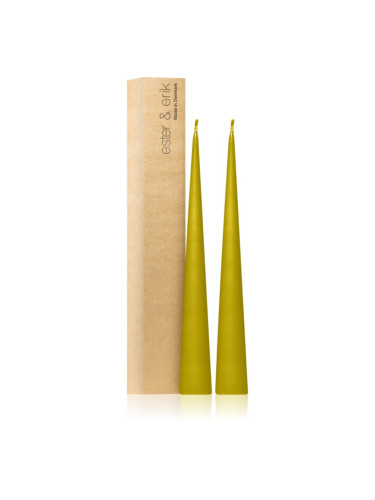 ester & erik cone candles pure wasabi (no. 68/2) свещ 2x37 см