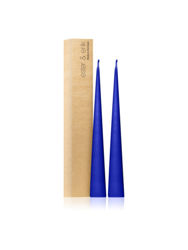 ester & erik cone candles cornflower (no. 48) свещ 2x37 см