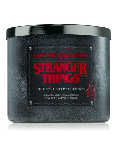 Bath & Body Works Stranger Things Eddie's Leather Jacket ароматна свещ 411 гр.