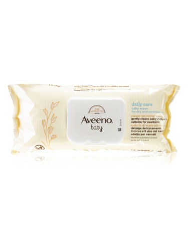 Aveeno Baby Wipes мокри кърпички за деца от раждането им 72 бр.