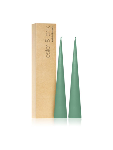 ester & erik cone candles cool mint (no. 55) свещ 2x25 см