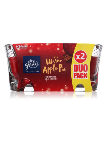 GLADE Warm Apple Pie ароматна свещ ДУО ОПАКОВКА 2x112 гр.