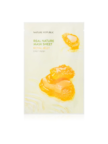 NATURE REPUBLIC Real Nature Royal Jelly Mask Sheet платнена маска против бръчки 23 мл.