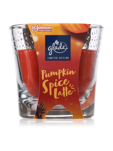 GLADE Pumpkin Spice Latté ароматна свещ 112 гр.