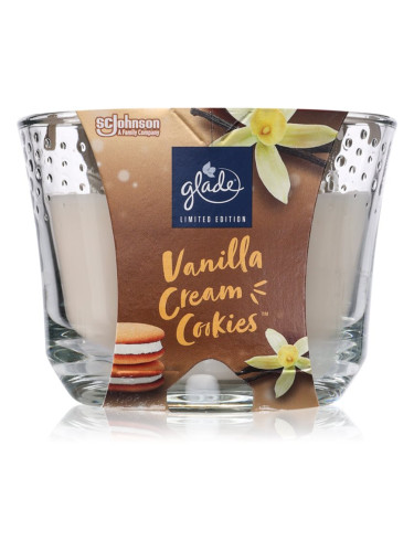 GLADE Vanilla Cream Cookies ароматна свещ 204 гр.