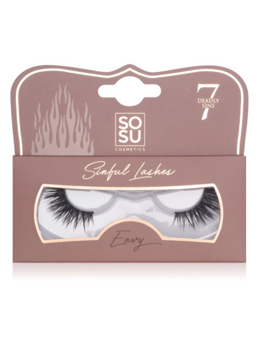 SOSU Cosmetics Deadly Sins Lashes изкуствени мигли Envy 1 бр.