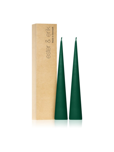 ester & erik cone candles marble green (no. 58) свещ 2x25 см