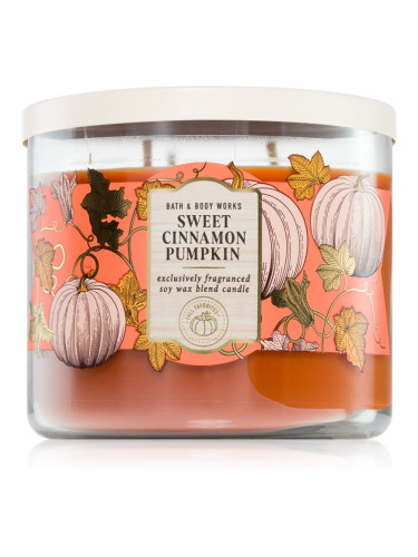 Bath & Body Works Sweet Cinnamon Pumpkin ароматна свещ 411 гр.