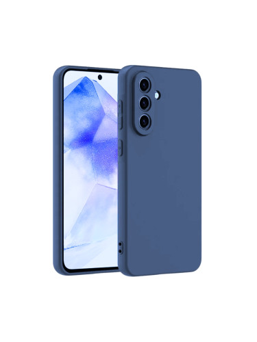 Силиконов кейс iPaky матиран, За Samsung Galaxy A36, Тъмносин