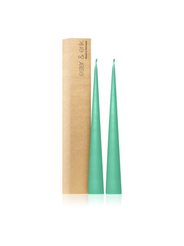 ester & erik cone candles cool mint (no. 55) свещ 2x37 см