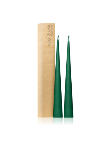 ester & erik cone candles marble green (no. 58) свещ 2x37 см