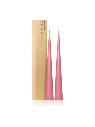 ester & erik cone candles old rose (no. 39) свещ 2x37 см