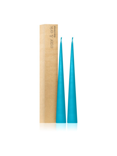 ester & erik cone candles turquoise (no. 56) свещ 2x37 см