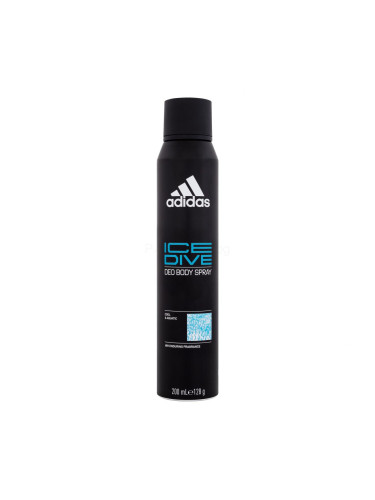 Adidas Ice Dive Deo Body Spray 48H Дезодорант за мъже 200 ml увреден флакон