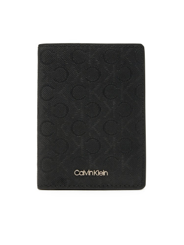 Голям мъжки портфейл Calvin Klein Ck Must Mono Bifold 7cc W/Coi K50K512686 Черен