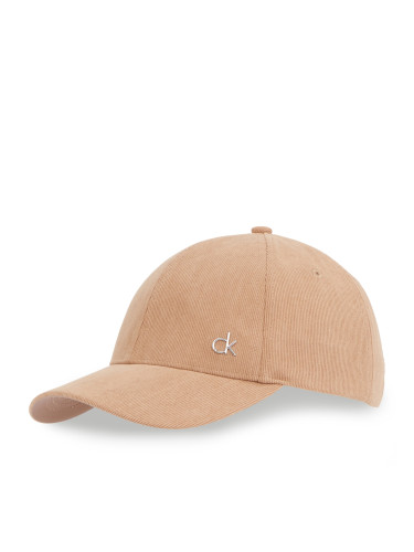 Шапка с козирка Calvin Klein Corduroy Cotton Cap K60K612894 Кафяв