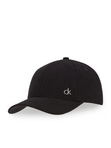 Шапка с козирка Calvin Klein Corduroy Cotton Cap K60K612894 Черен