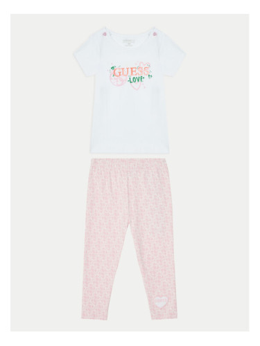 Guess Детски комплект A5RG06 K6YW4 Бял Regular Fit