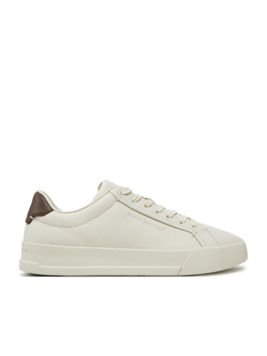 Tommy Hilfiger Сникърси Th Court Best Tumbled Lth FM0FM05324 Бежов