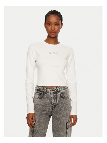 HUGO Блуза Della 50537288 Бял Slim Fit