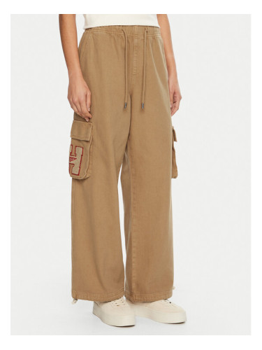 Tommy Jeans Текстилни панталони DW0DW20531 Бежов Relaxed Fit