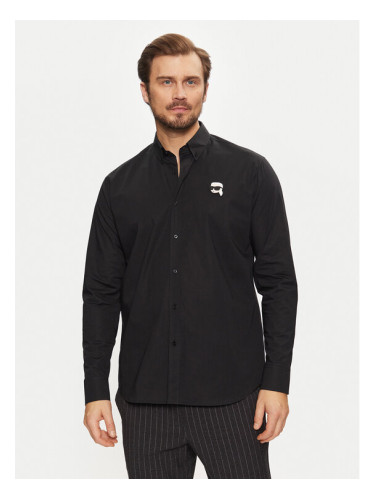 KARL LAGERFELD Риза 605911 551671 Черен Regular Fit
