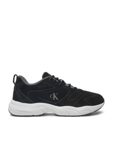 Calvin Klein Jeans Сникърси Retro Tennis Low Mg Mix Media YM0YM01171 Черен