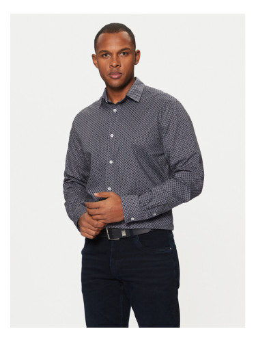 Tom Tailor Риза 1043806 Тъмносин Regular Fit