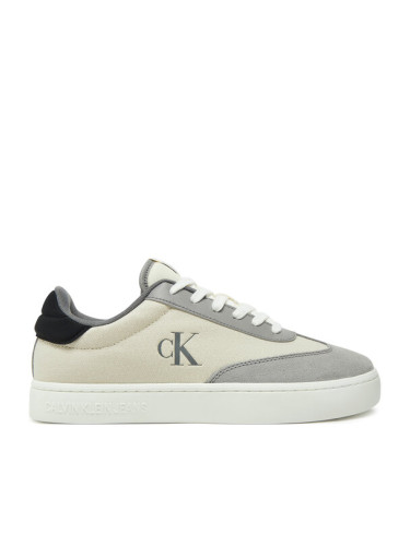 Calvin Klein Jeans Сникърси Classic Cupsole Low Mix Mg YM0YM01169 Екрю