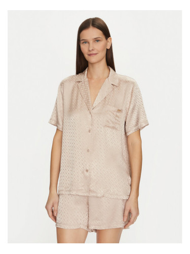 BOSS Пижама 50535750 Бежов Regular Fit