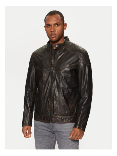 Milestone Кожено яке Arlington 51103860545 Кафяв Regular Fit