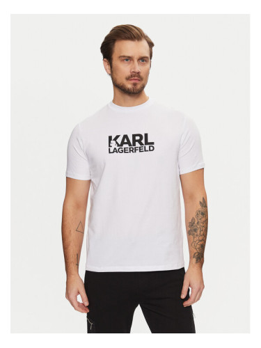 KARL LAGERFELD Тишърт 755087 551235 Бял Regular Fit