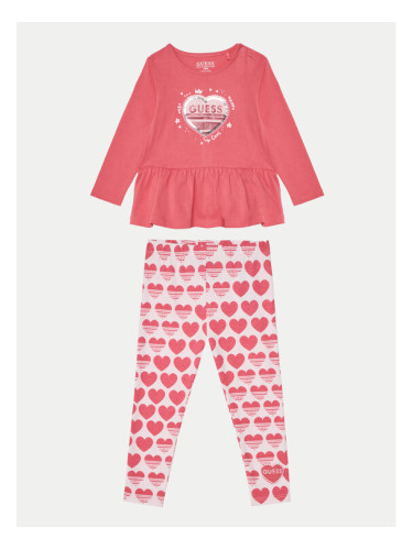 Guess Детски комплект A5RG05 K6YW4 Розов Regular Fit