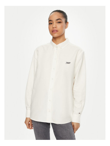 Tommy Jeans Риза DW0DW19358 Бял Relaxed Fit