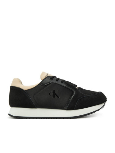 Calvin Klein Jeans Сникърси Runner Laceup Low Mg Media YW0YW01644 Черен