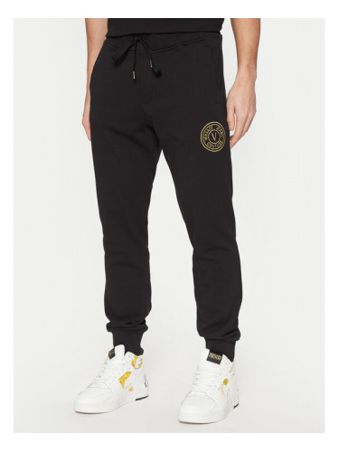 Versace Jeans Couture Долнище анцуг 78GAAT00 Черен Regular Fit