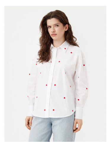 JDY Риза Nelly 15330490 Бял Loose Fit