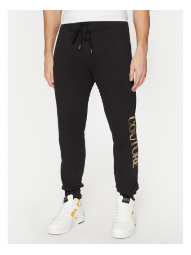 Versace Jeans Couture Долнище анцуг 78GAAT05 Черен Regular Fit