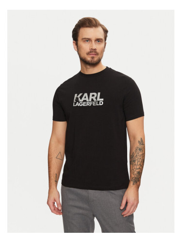 KARL LAGERFELD Тишърт 755087 551235 Черен Regular Fit