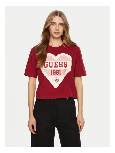 Guess Тишърт V5RI01 I3Z14 Бежов Regular Fit