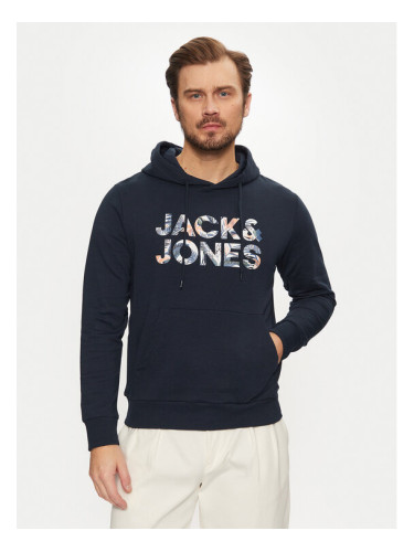 Jack&Jones Суитшърт Bryan 12268128 Тъмносин Relaxed Fit