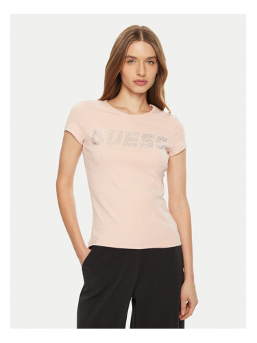 Guess Тишърт V4BI16 KCIV1 Розов Regular Fit