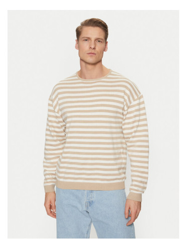 Jack&Jones Пуловер Calvin 12269031 Бежов Relaxed Fit