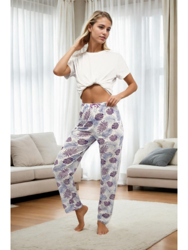 80156 Dewberry Women Pyjama Bottom-PURPLE