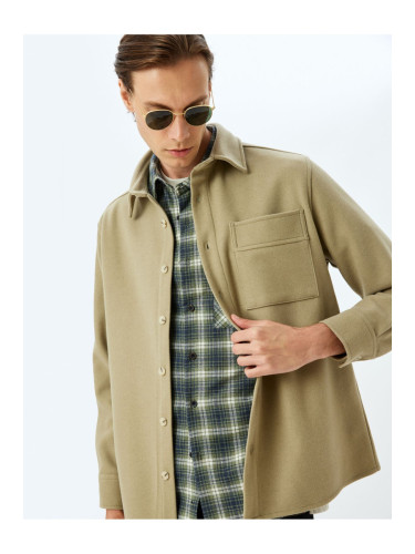 Koton Pocket Detailed Viscose Blend Shirt Jacket