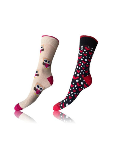 Bellinda 
CRAZY SOCKS 2x - Happy Socks 2 Pairs - White - Red - Black