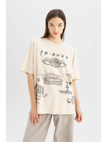 DEFACTO Friends Oversize Fit Crew Neck Printed T-Shirt